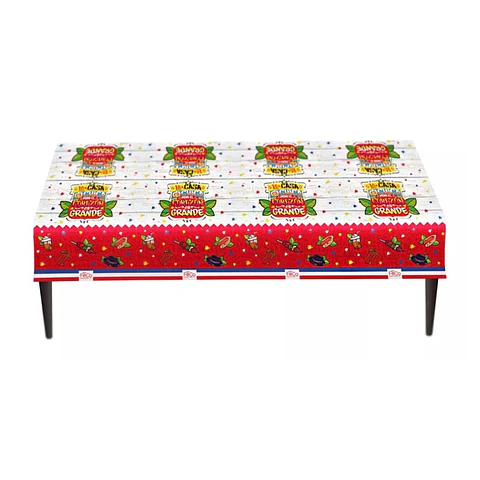 Mantel Rectangular Diseño Guachaca De Tela 220x150 Cm X1 Uni