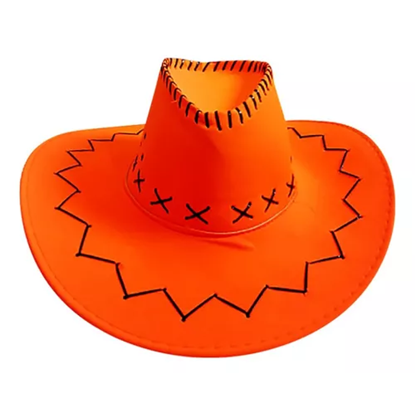 Sombrero Vaquero Cowboy Cuerina Liso Adultos Fluorecentes 3