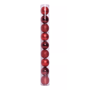 Esferas Decoración Navideñas Pack 10 Bolas 6cm Bambalinas