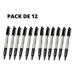 Pack De 12und Rotulador De Afeite Permanente Oficina Punta Fina