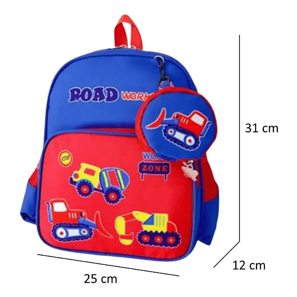 Mochila Infantil Road Works 5