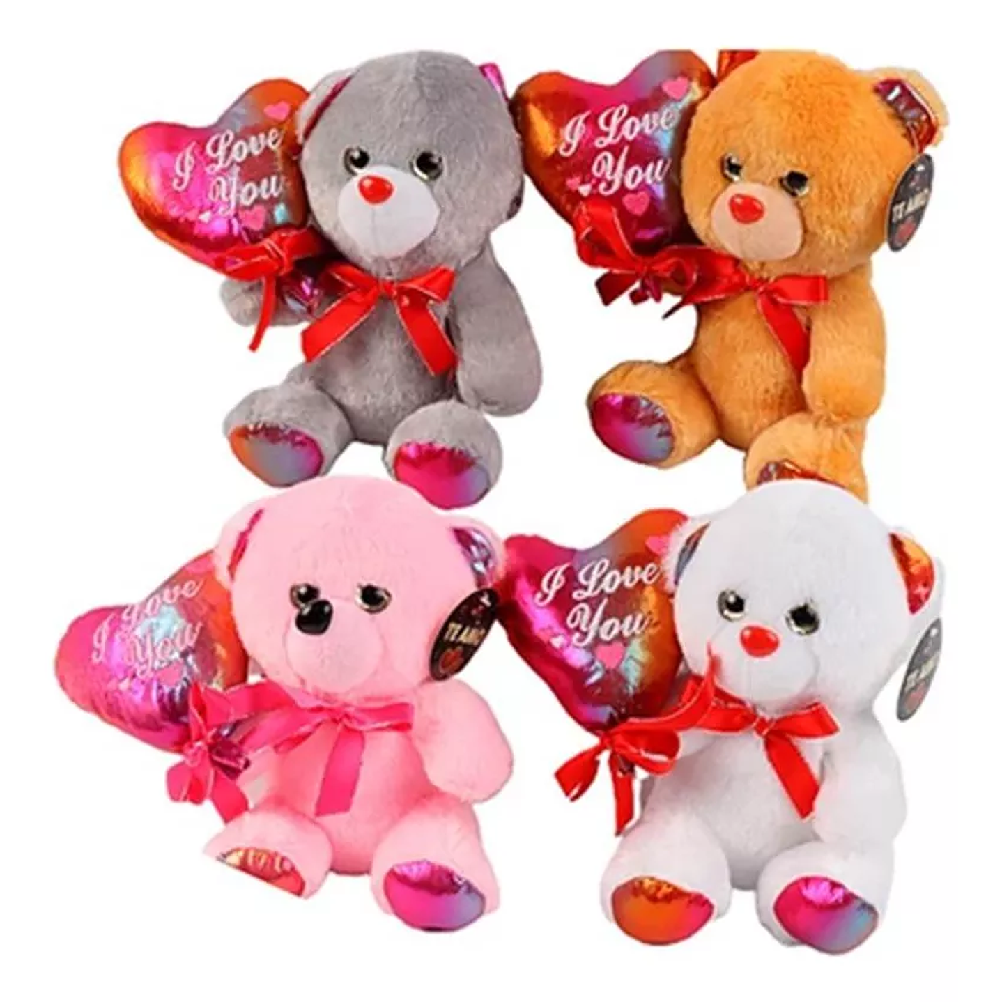 Oso De Peluche Con Corazon Color Aleatorio 23cm