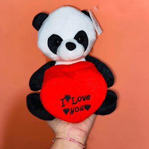 Oso Panda De Peluche Con Corazón 20cm, Regalo San Valentín