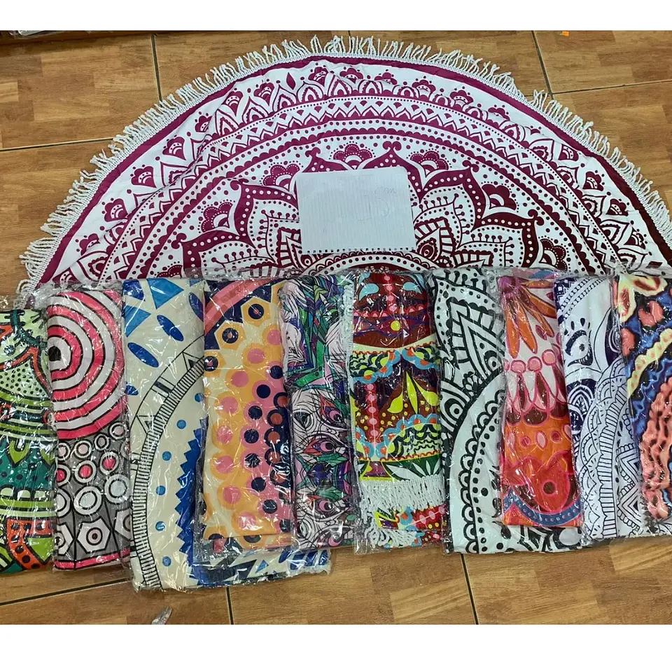 Manta Redonda Mandala Para Playa Manta Picnic Varios Modelos 10