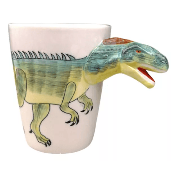 Taza Con Forma De Dinosaurio, Bonita Taza De Cerámica 400 Ml 1