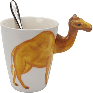 Tazas Bonitas De Animal Pintada A Mano, De Cerámica 400 Ml