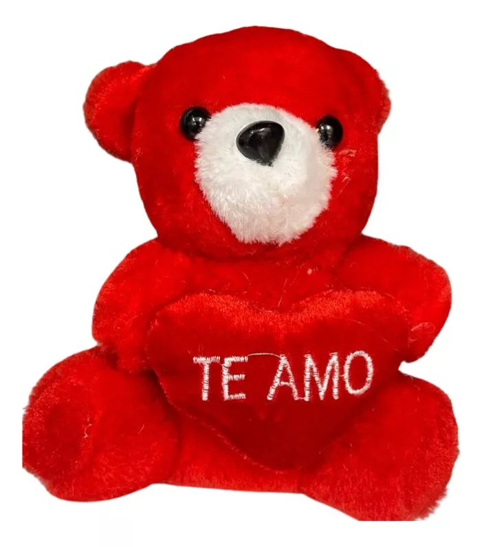 Corazón De Peluche Te Amo Oso De Peluche Sosteniendo Corazón Rojo