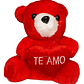 Oso De Peluche Sosteniendo Corazón Rojo Te Amo San Valentin - Miniatura 1