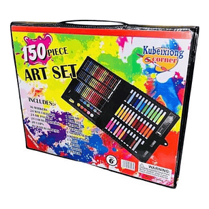 Maletín Set Creativo De Arte Y Dibujo Caja De 150 Piezas