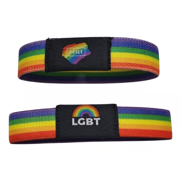 Set De 2 Pulsera Arcoíris Lgbt Orgullo Gay Brazalete Multico 1