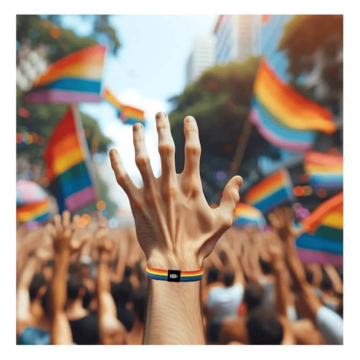 Set De 2 Pulsera Arcoíris Lgbt Orgullo Gay Brazalete Multico 3