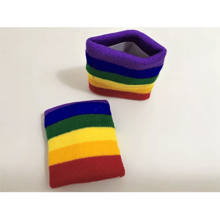 Pack De 2 Pulseras Muñequera Arcoiris Multicolor 3