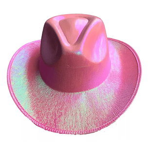 Gorro Sombrero Vaquera Rosado Nacarado Concierto Karol G