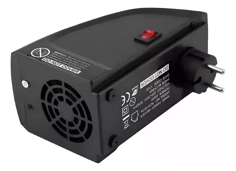 Calefactor Mini Termo Ventilador Portátil Eléctrico 400w Color Negro 4
