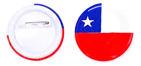 Piocha Pin, Botón Chile 18 Septiembre Fiestas Patrias 12u