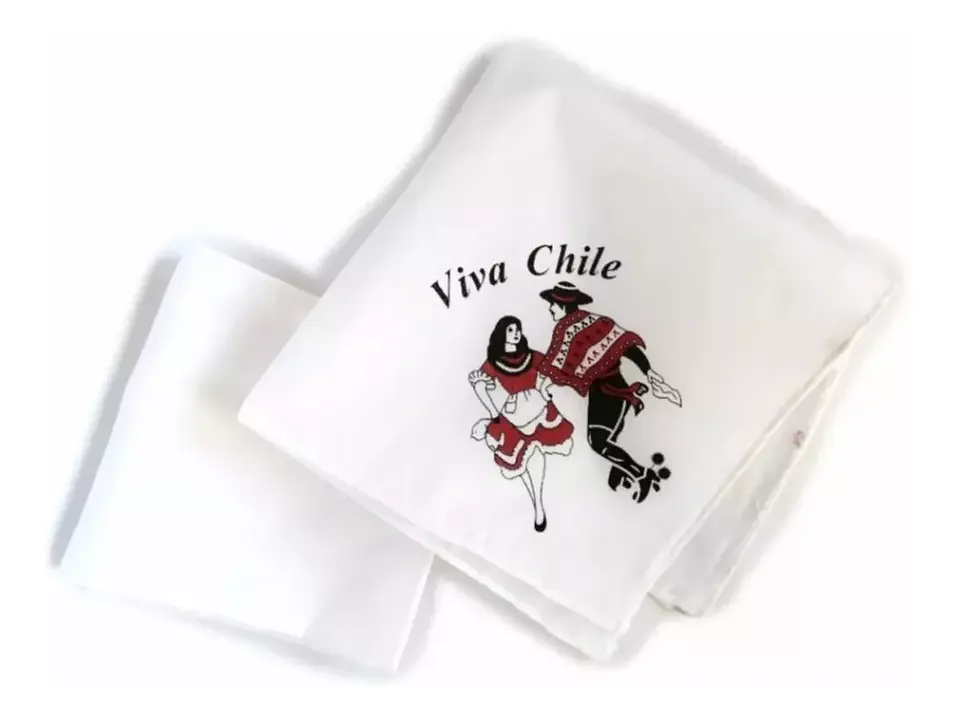 X1 Pañuelos Blancos Viva Chile Fiestas Patrias 1 Und Nuevo 1