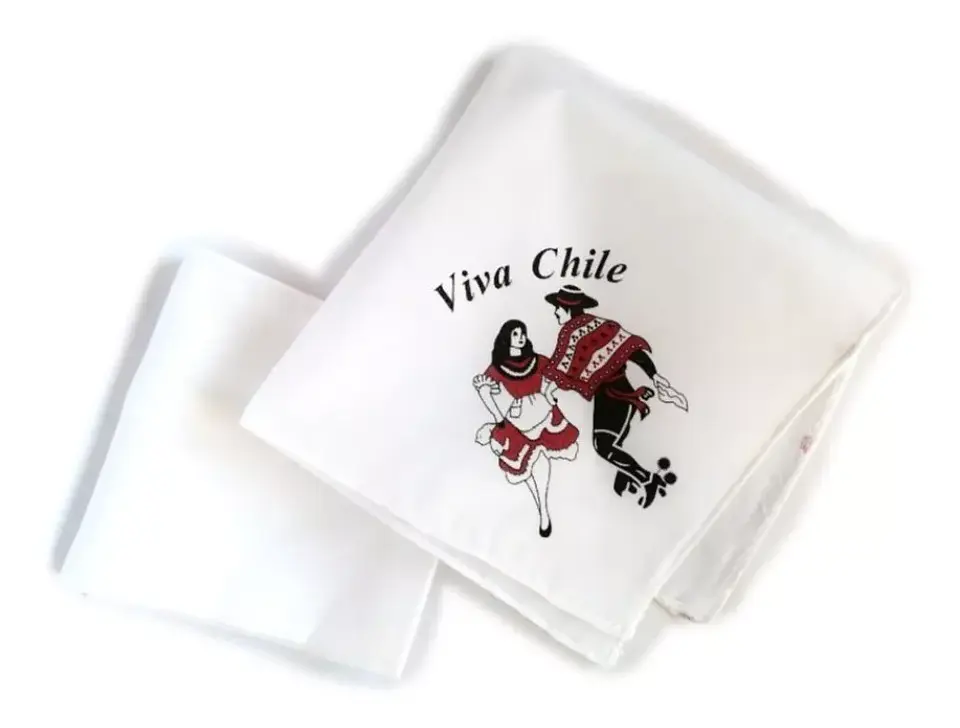 X1 Pañuelos Blancos Viva Chile Fiestas Patrias 1 Und Nuevo 3