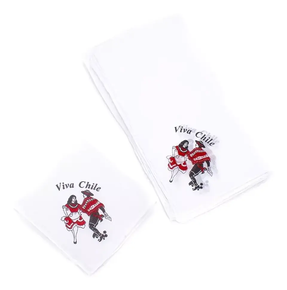X1 Pañuelos Blancos Viva Chile Fiestas Patrias 1 Und Nuevo 4