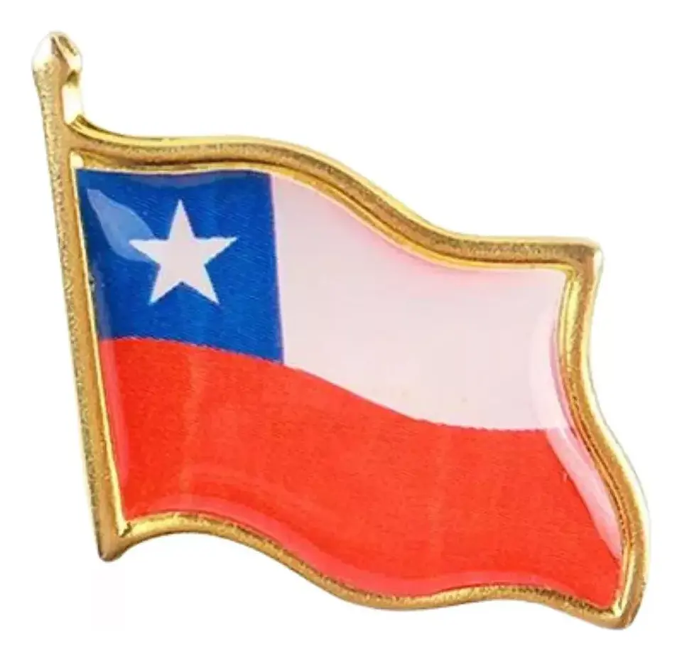 12 X Piochas, Broches, Botones Bandera Chile Fiestas Patrias 2