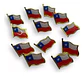 12 X Piochas, Broches, Botones Bandera Chile Fiestas Patrias - Miniatura 4