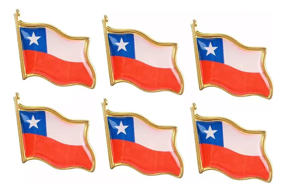 12 X Piochas, Broches, Botones Bandera Chile Fiestas Patrias 5