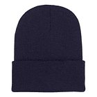 Gorro Beanie De Lana Adulto Con Doblez Forro Polar 1