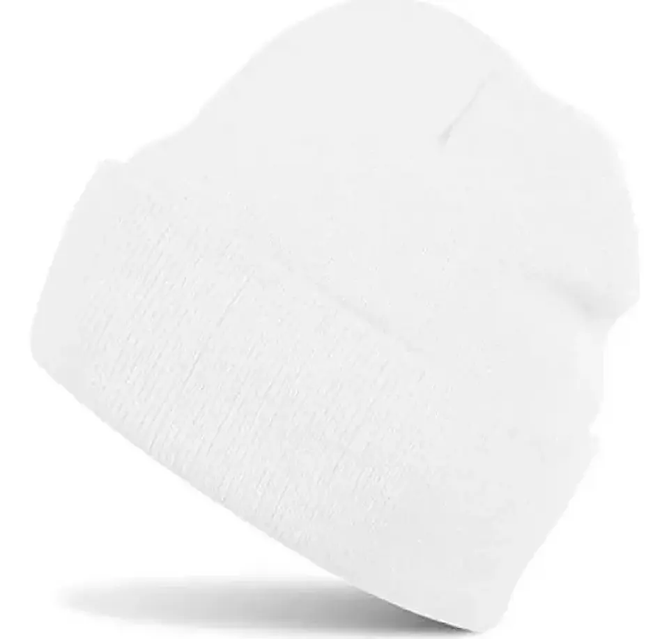 Gorro Beanie De Lana Adulto Con Doblez Forro Polar 5