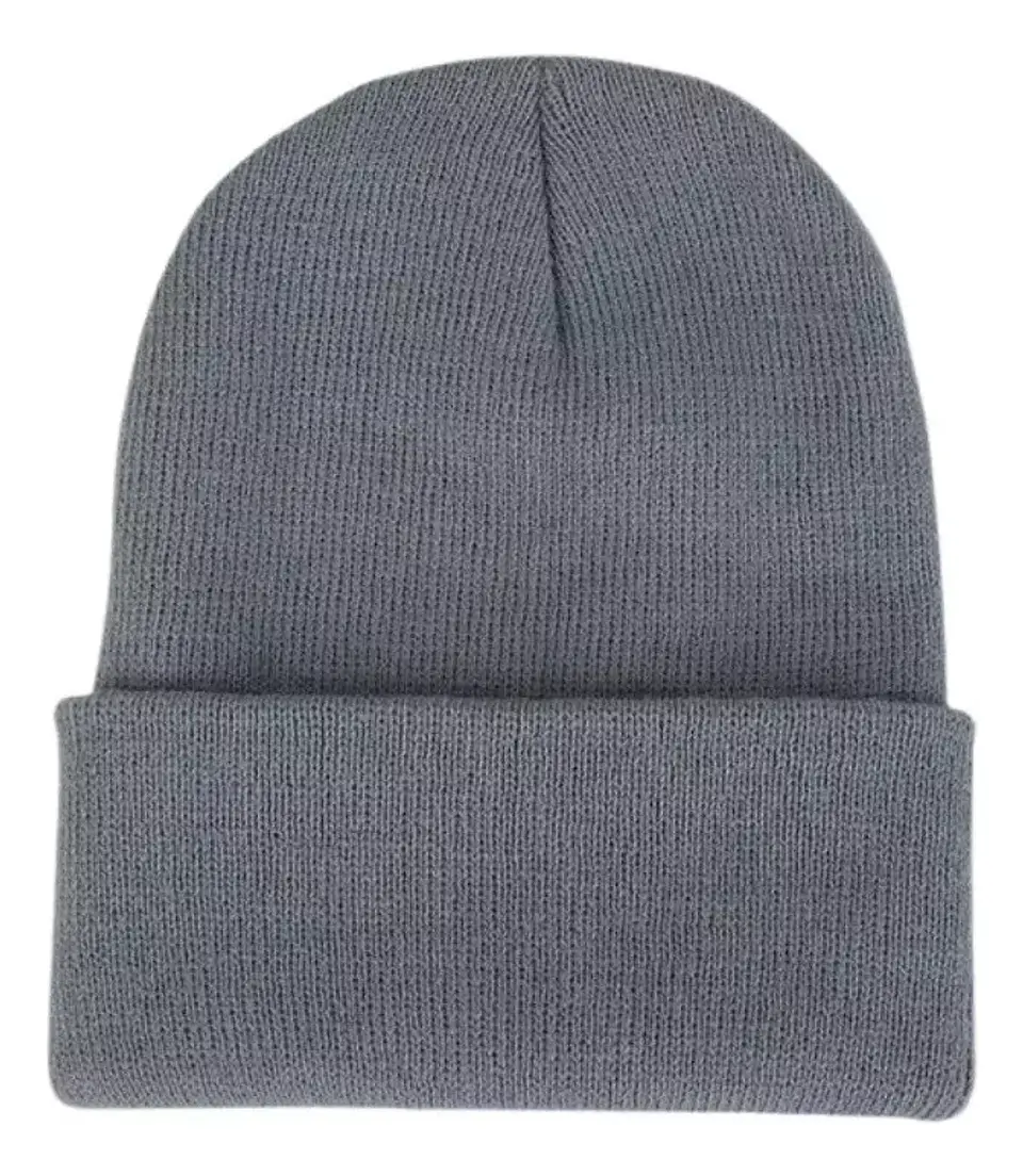 Gorro Beanie De Lana Adulto Con Doblez Forro Polar 6