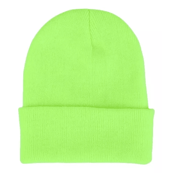 Gorro Beanie De Lana Adulto Con Doblez Forro Polar 9