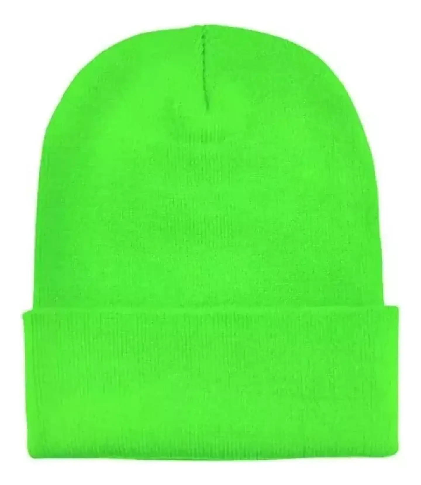 Gorro Beanie De Lana Adulto Con Doblez Forro Polar 10