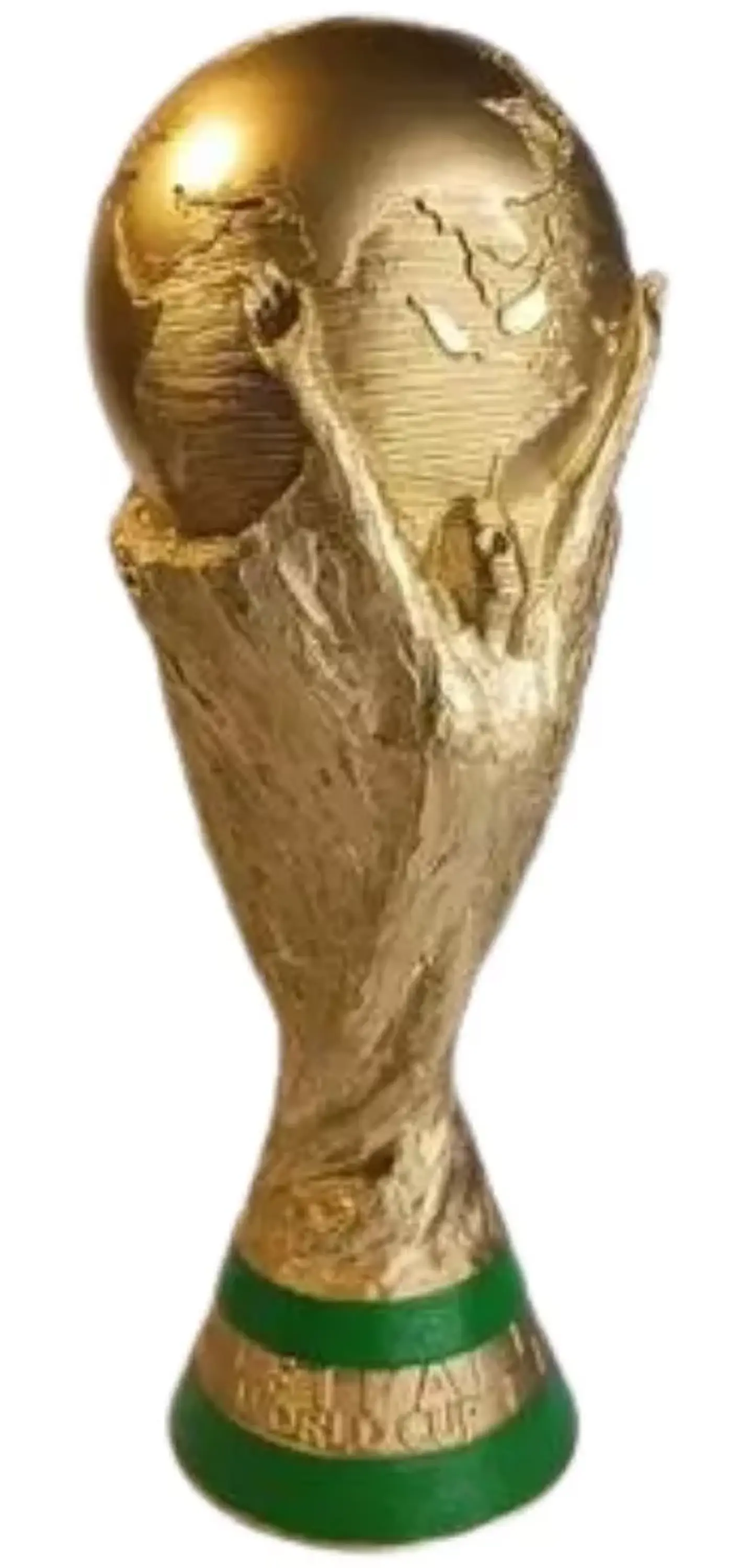 Copa Del Mundo Alcancía Trofeo 37 Cm Mundial Catar 2026 Yeso 2