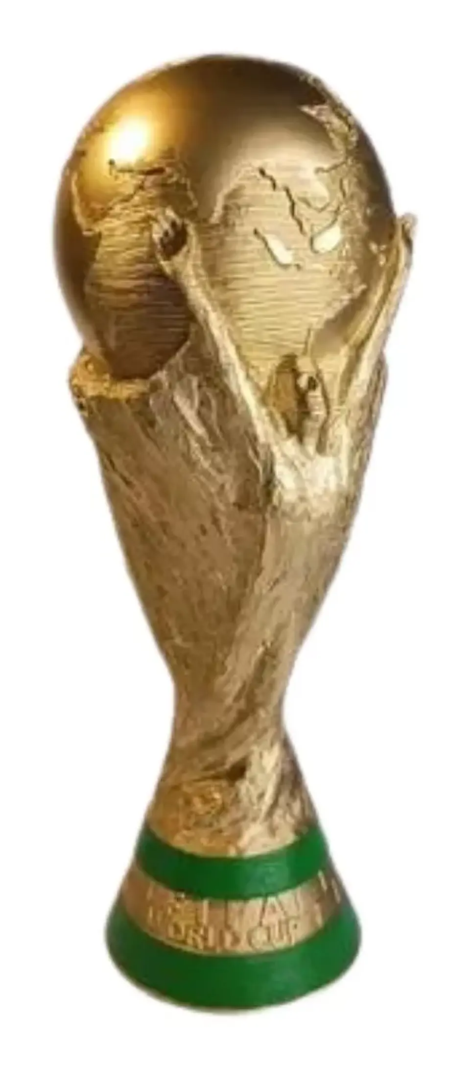 Copa Del Mundo Alcancía Trofeo 37 Cm Mundial Catar 2026 Yeso 2