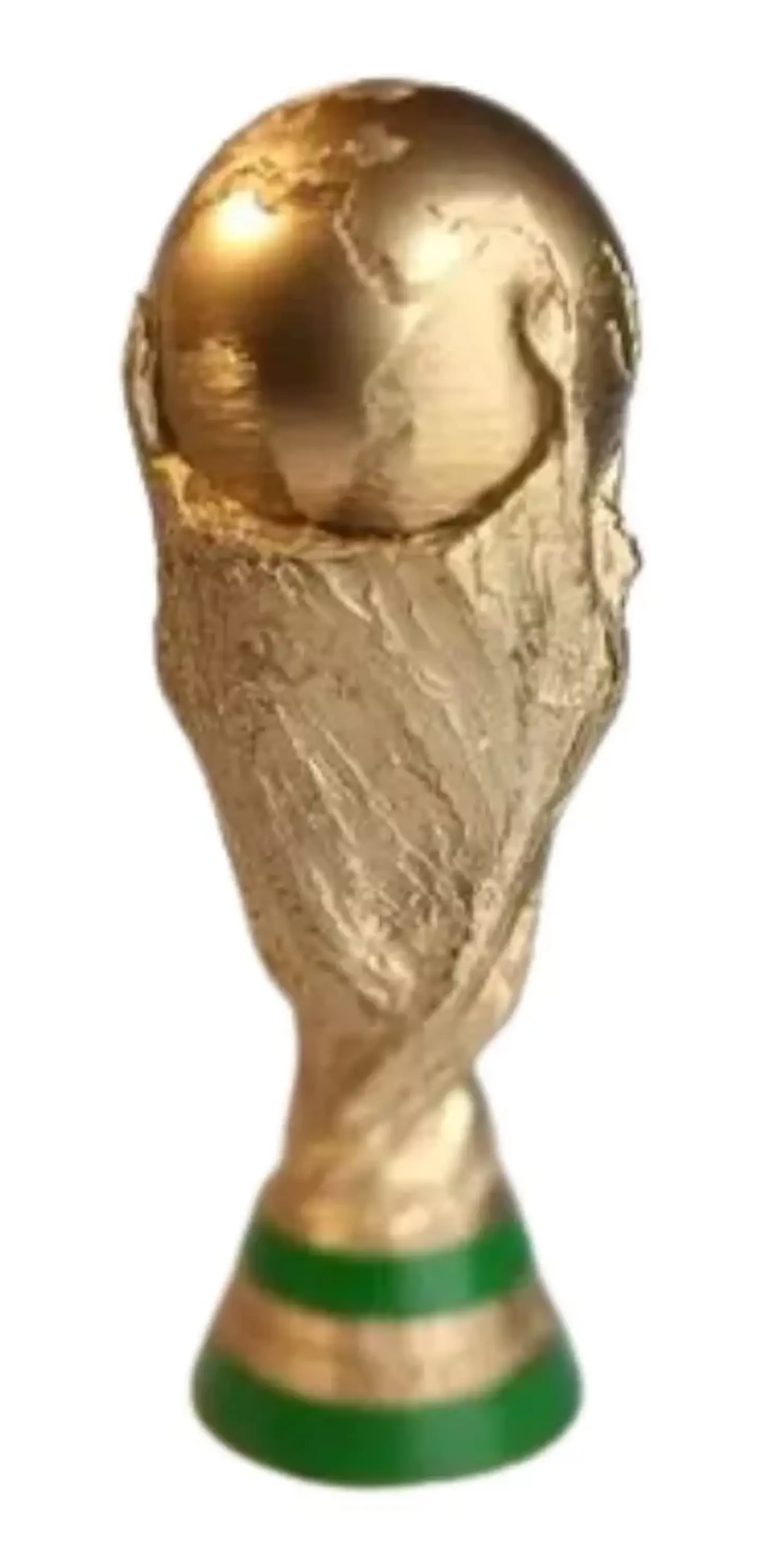 Copa Del Mundo Alcancía Trofeo 37 Cm Mundial Catar 2026 Yeso 3