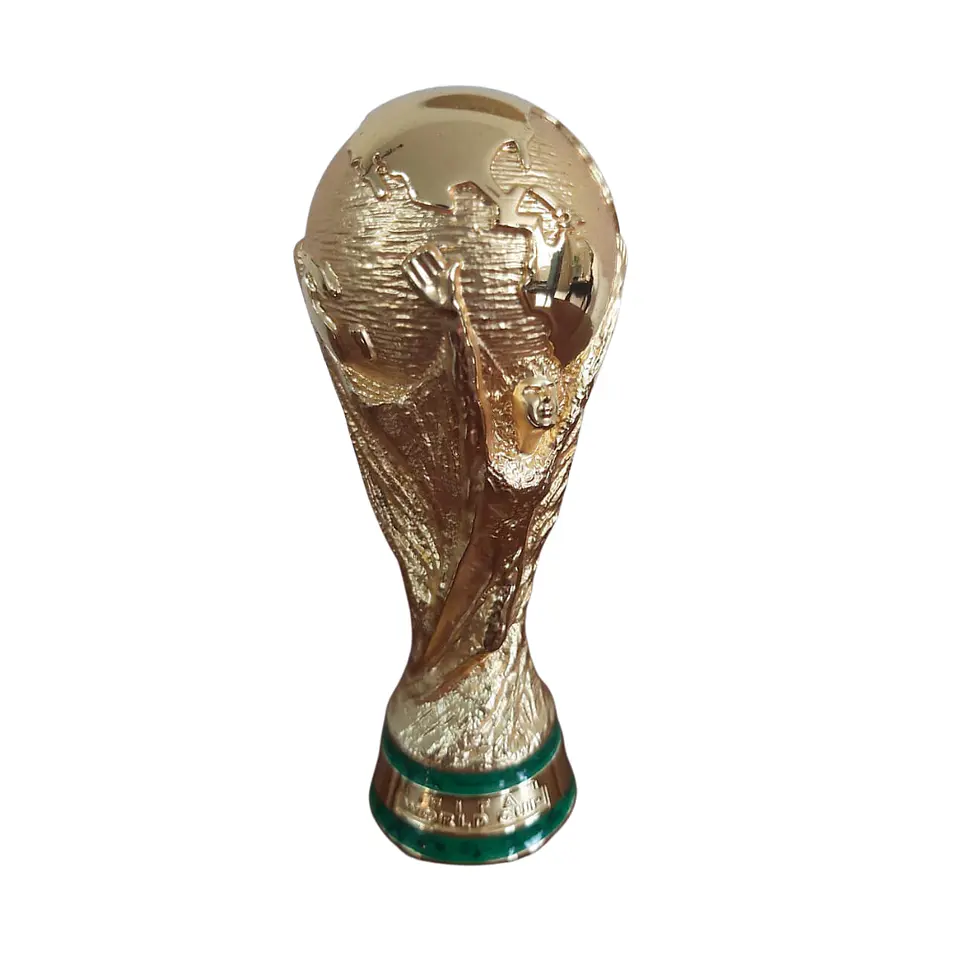 Copa Del Mundo Alcancía Trofeo 37 Cm Mundial Catar 2026 Yeso 1