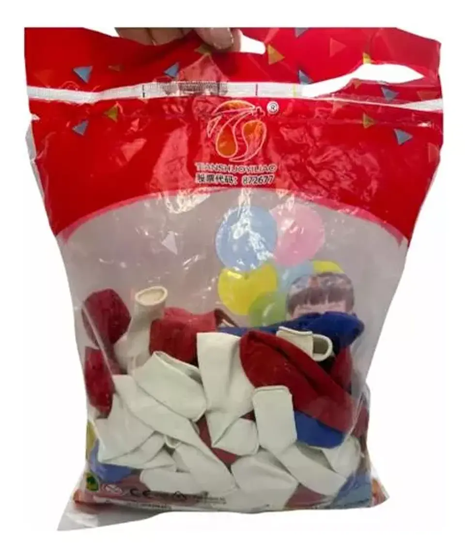 Globos Liso 10 Pulgadas Fiestas Patrias Tricolor X100und 3