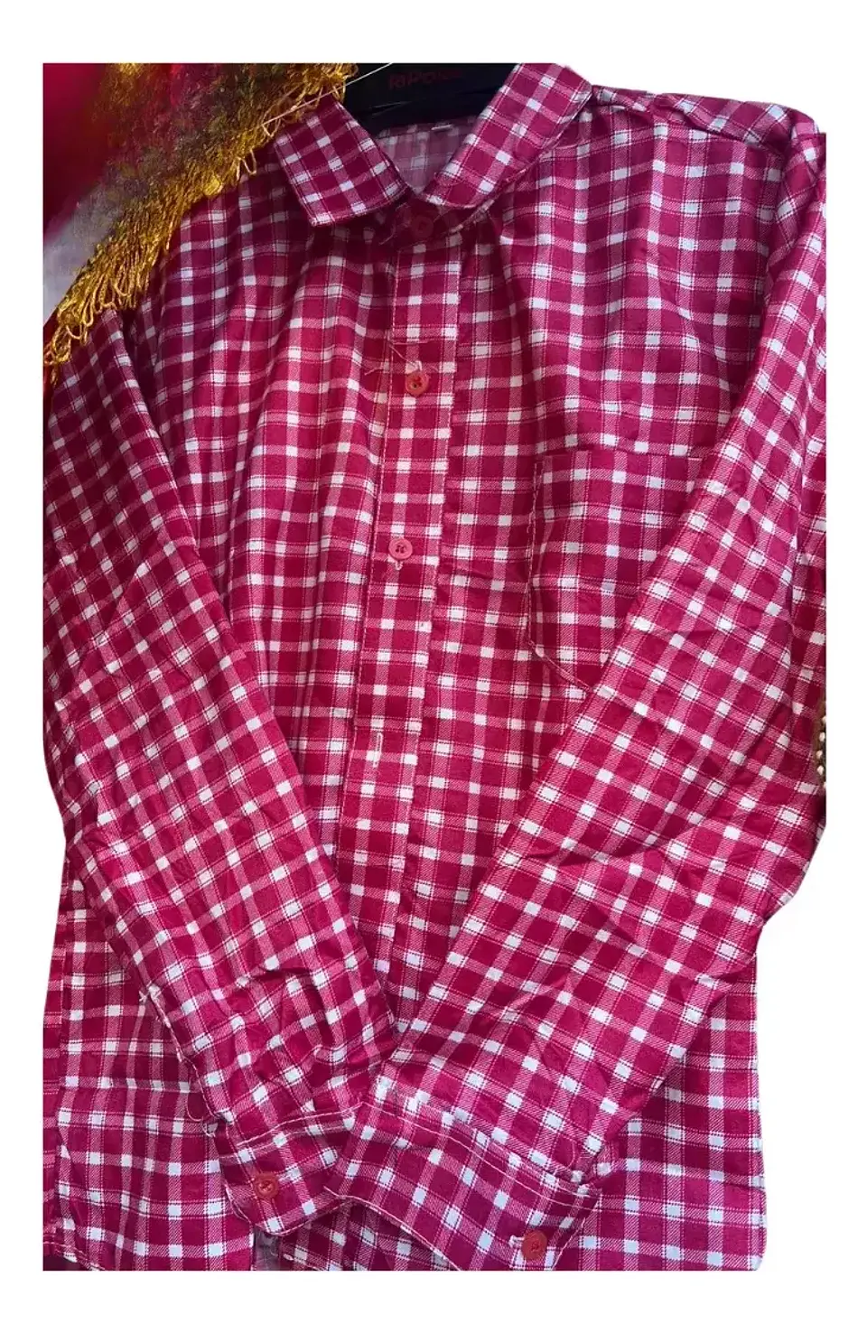 Camisa Cuadrille Para Traje Huaso Niño Y Juvenil Cuadrille 4