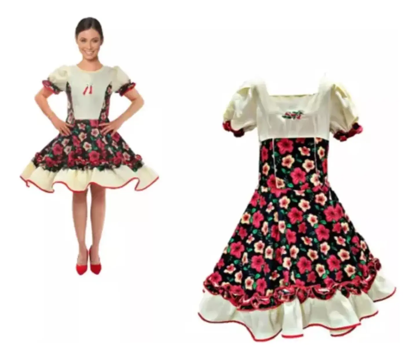 Vestido Huasa Dama Fechas Patrias Juvenil/adulto 6