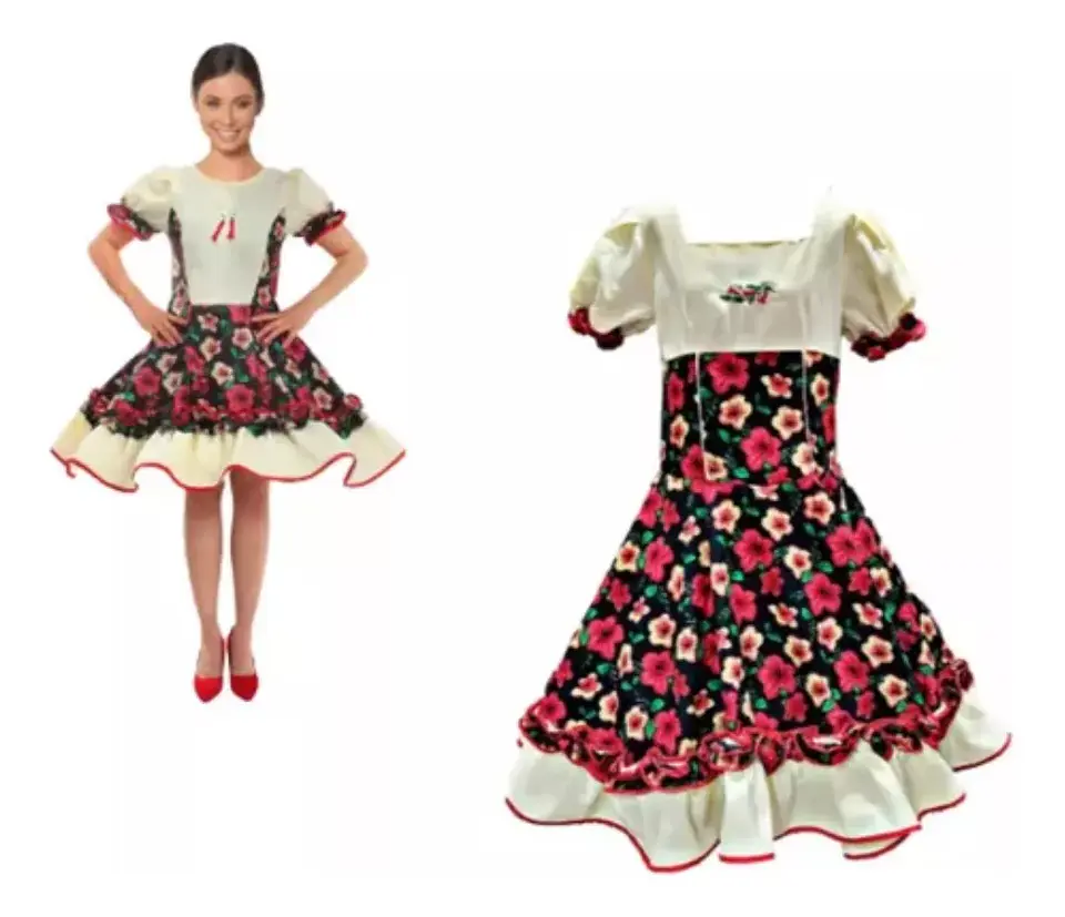 Vestido Huasa Dama Fechas Patrias Juvenil/adulto 6