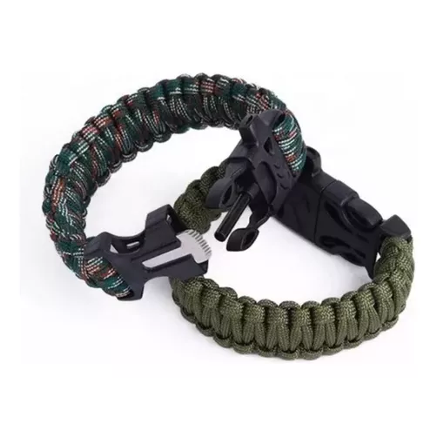 Pulsera Paracord Supervivencia Pedernal Brujula Silbato 1