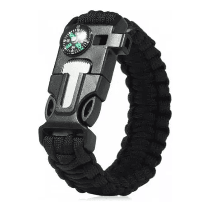 Pulsera Paracord Supervivencia Pedernal Brujula Silbato 3