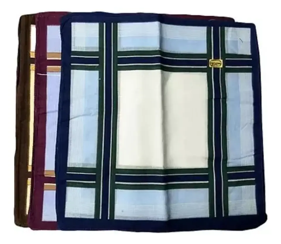 Pañuelos Variados Para Hombre, 100% Cuadrados 12 Und Pack 1