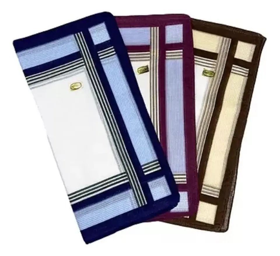 Pañuelos Variados Para Hombre, 100% Cuadrados 12 Und Pack 2