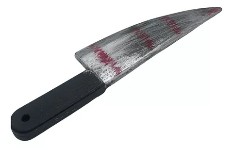 Cuchillo Machete Con Sangre Jackson Broma Falso Halloween
