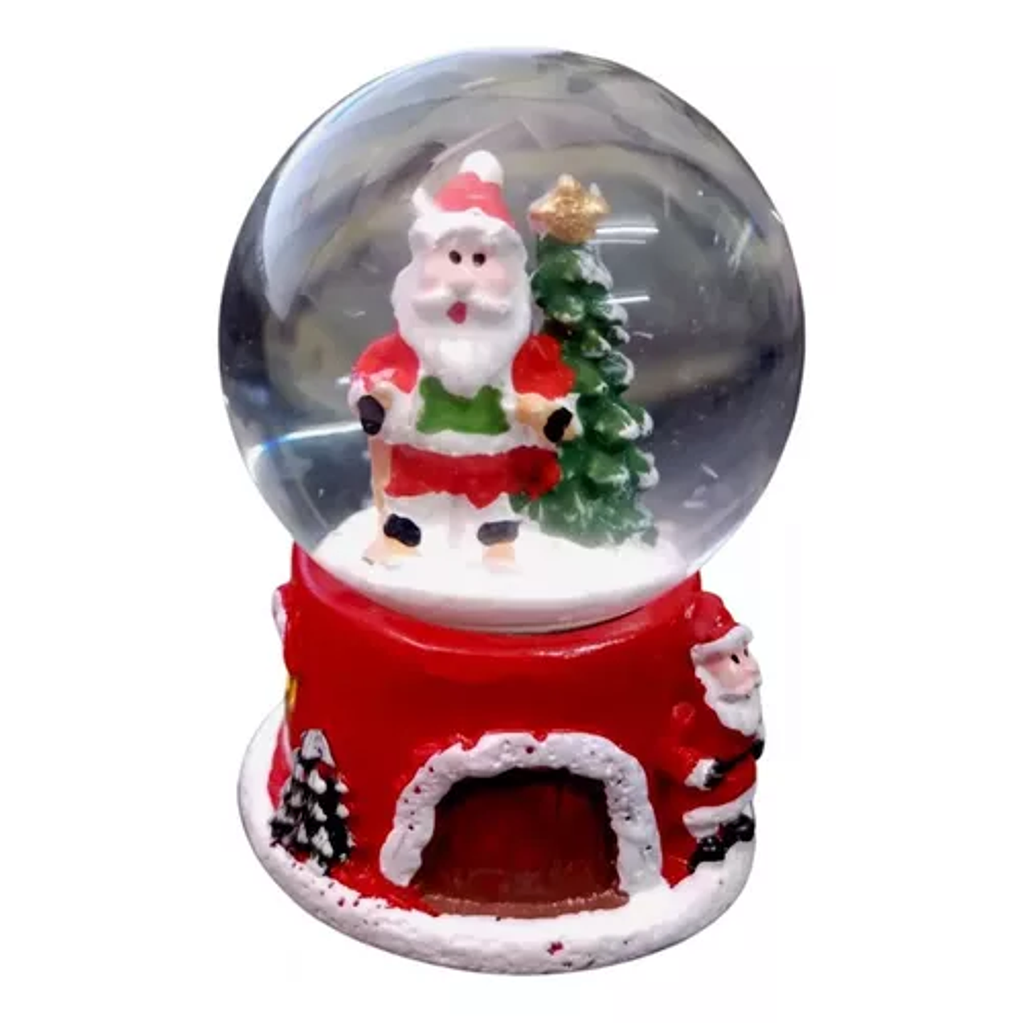 Esfera Bola Navidad Y Nevado Papa Noel Navidad Regalo X1 U