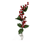 Bayas Ramas Flores Artificiales Acebo Tallos Navidad X 1 Uni 3