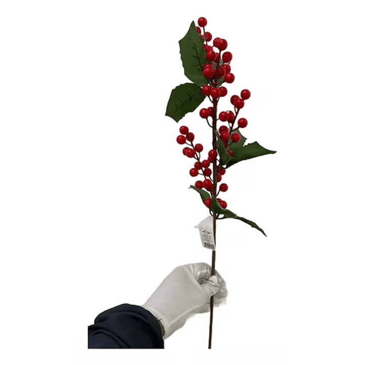 Bayas Ramas Flores Artificiales Acebo Tallos Navidad X 1 Uni 5