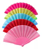 Pack 12 Abanicos Plástico Con Diseños Colores Surtidos - thumbnail 1
