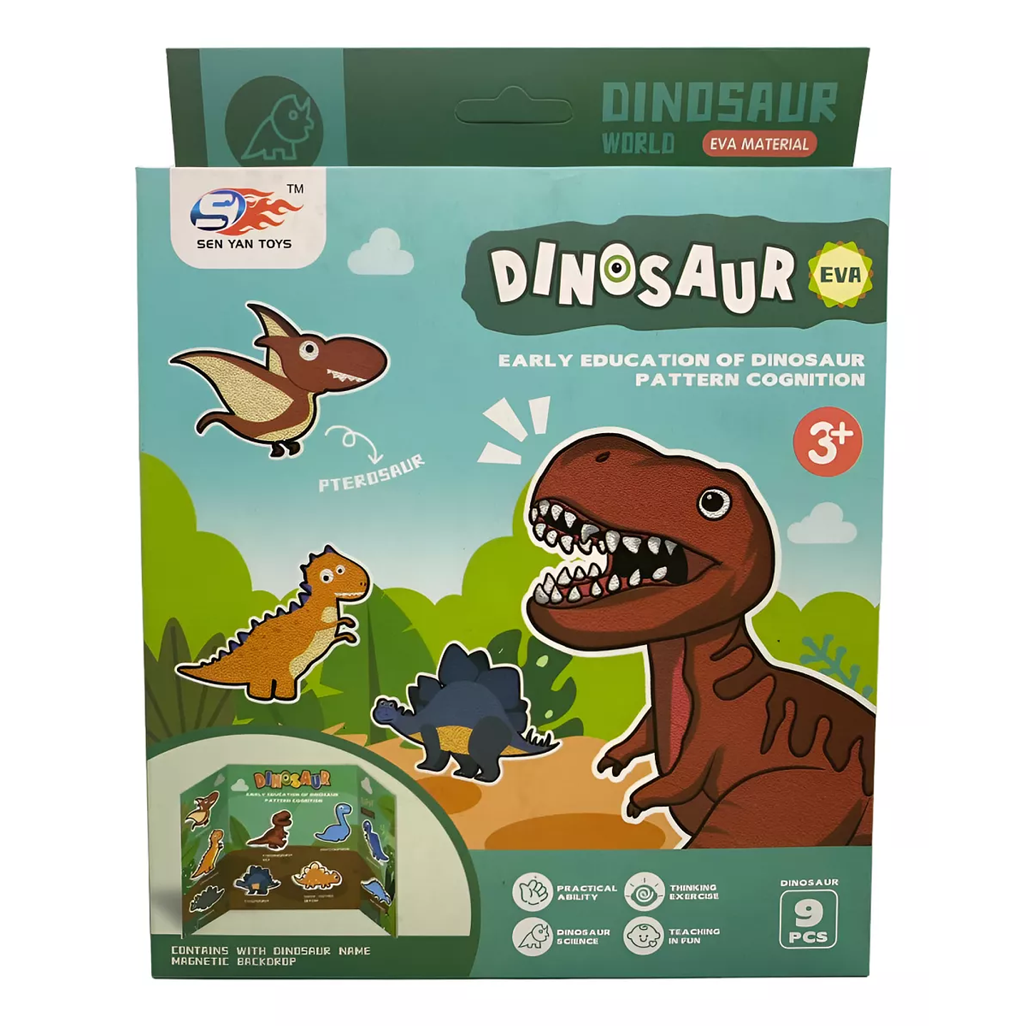 Rompecabeza Puzzles Dinosur Eva Juegos Para Niños 3+ 1