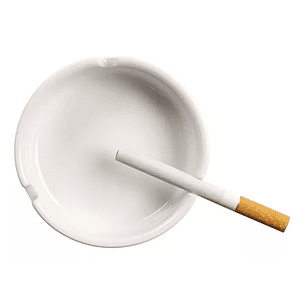 Cenicero Cerámica Porcelana Blanco 10 Cm