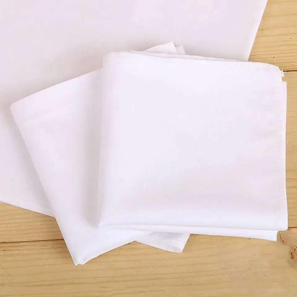 Pañuelos Blancos Para Hombre Cuadrados 12 Und  1